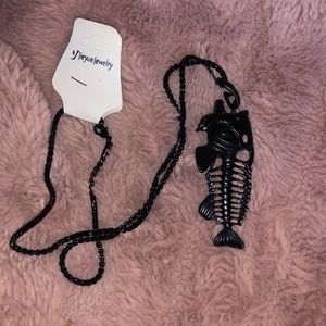 Fish bone necklace